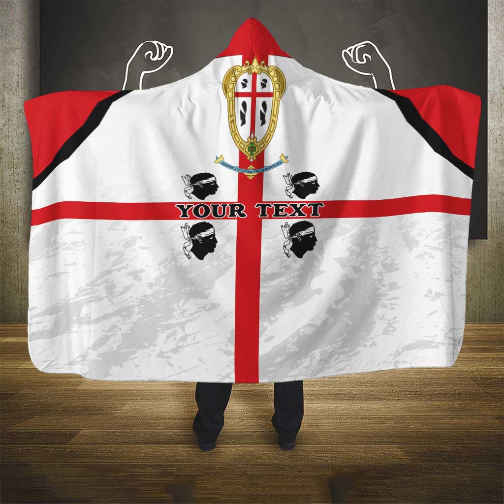 Personalized Sardinia Hooded Blanket Flag Style