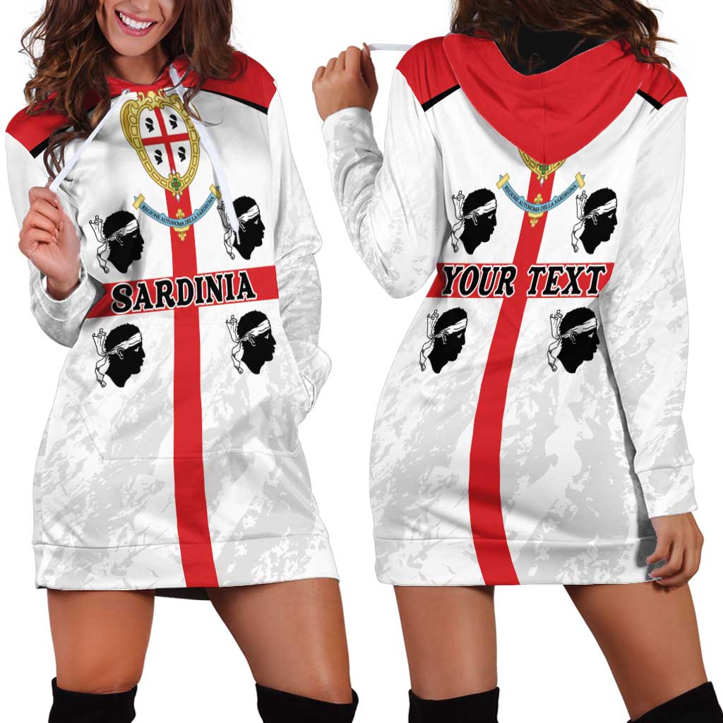 Personalized Sardinia Hoodie Dress Flag Style