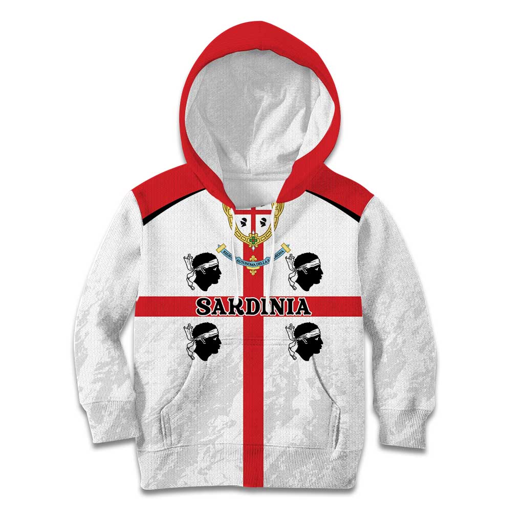 Personalized Sardinia Kid Hoodie Flag Style