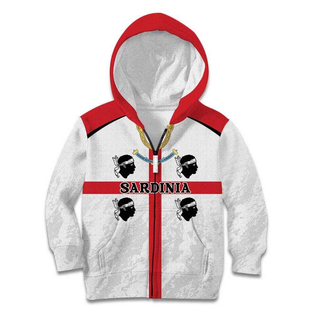 Personalized Sardinia Kid Hoodie Flag Style