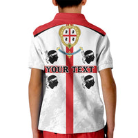 Personalized Sardinia Kid Polo Shirt Flag Style