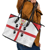 Personalized Sardinia Leather Tote Bag Flag Style