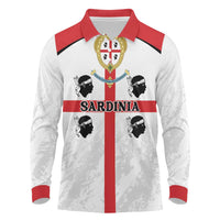 Personalized Sardinia Long Sleeve Polo Shirt Flag Style
