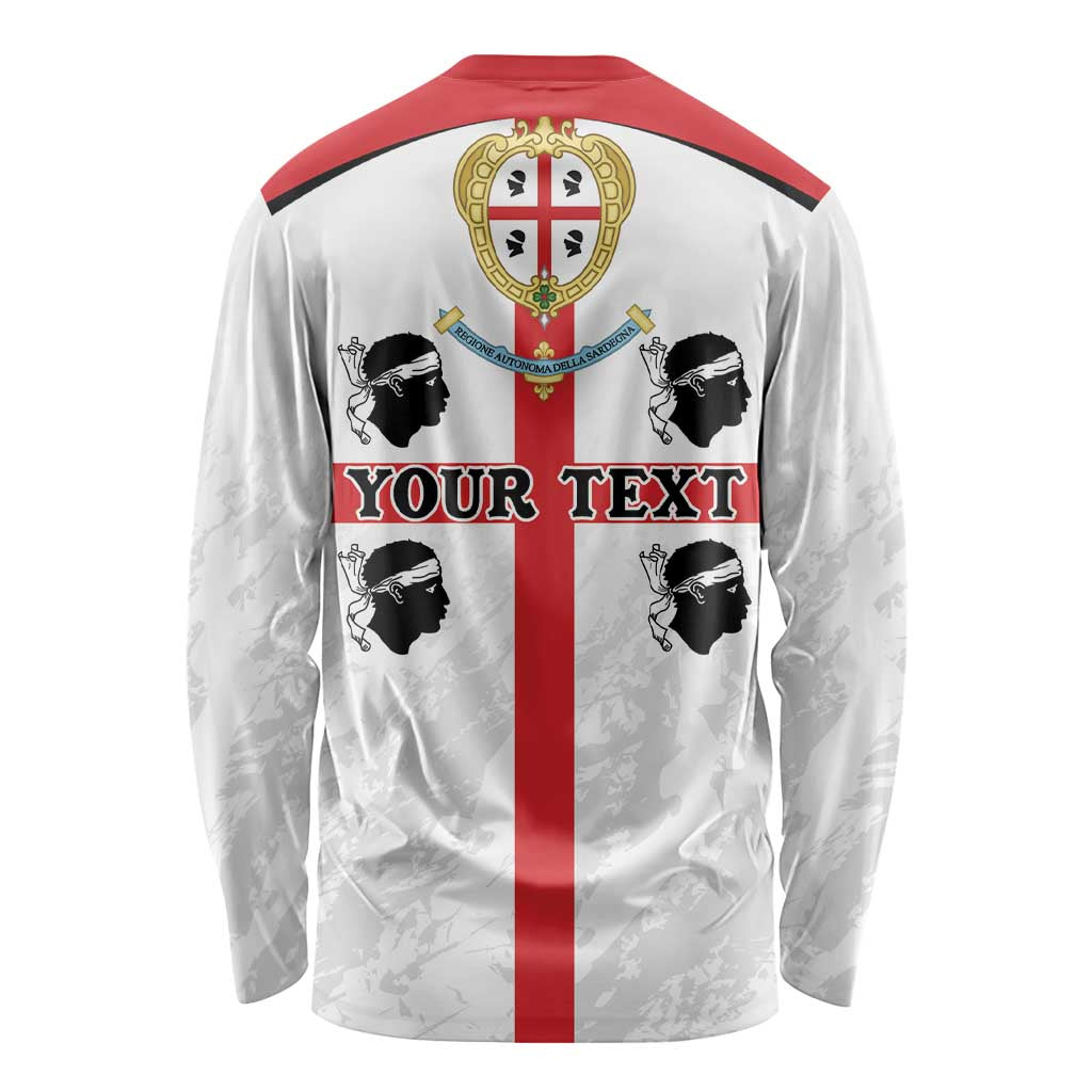 Personalized Sardinia Long Sleeve Shirt Flag Style
