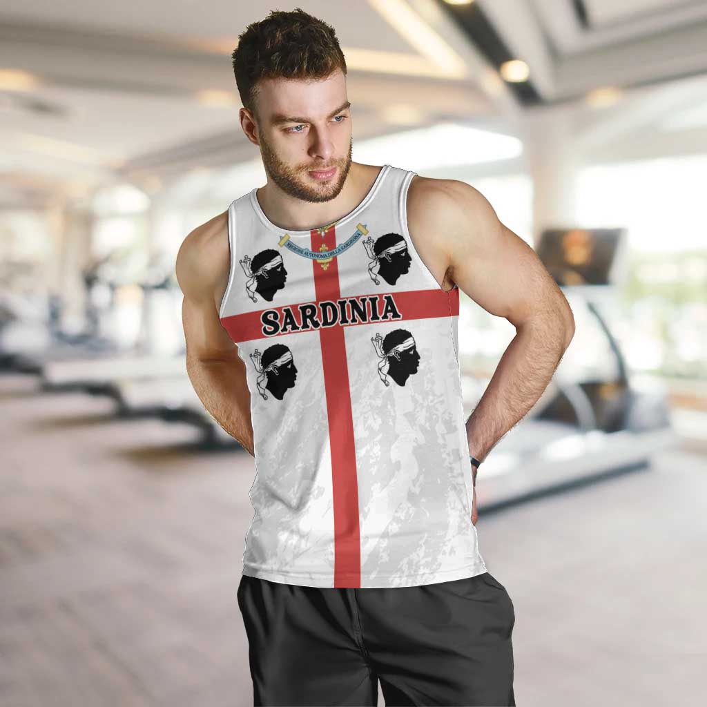 Personalized Sardinia Men Tank Top Flag Style