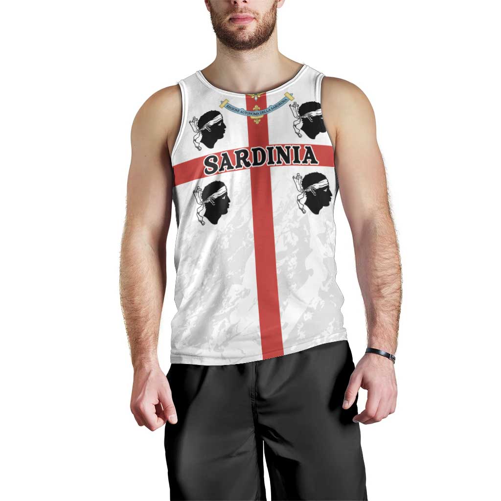 Personalized Sardinia Men Tank Top Flag Style