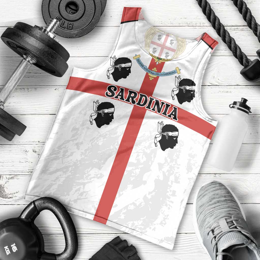 Personalized Sardinia Men Tank Top Flag Style