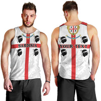Personalized Sardinia Men Tank Top Flag Style