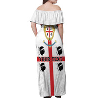 Personalized Sardinia Off Shoulder Maxi Dress Flag Style