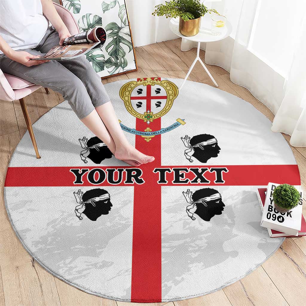 Personalized Sardinia Round Carpet Flag Style