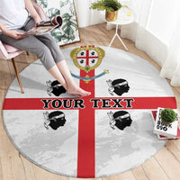 Personalized Sardinia Round Carpet Flag Style