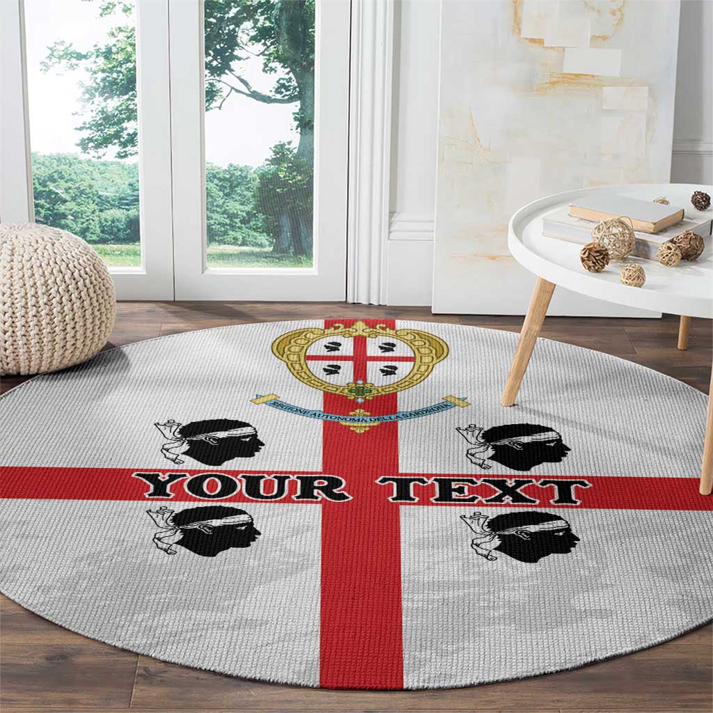 Personalized Sardinia Round Carpet Flag Style