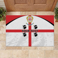 Personalized Sardinia Rubber Doormat Flag Style