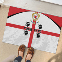 Personalized Sardinia Rubber Doormat Flag Style