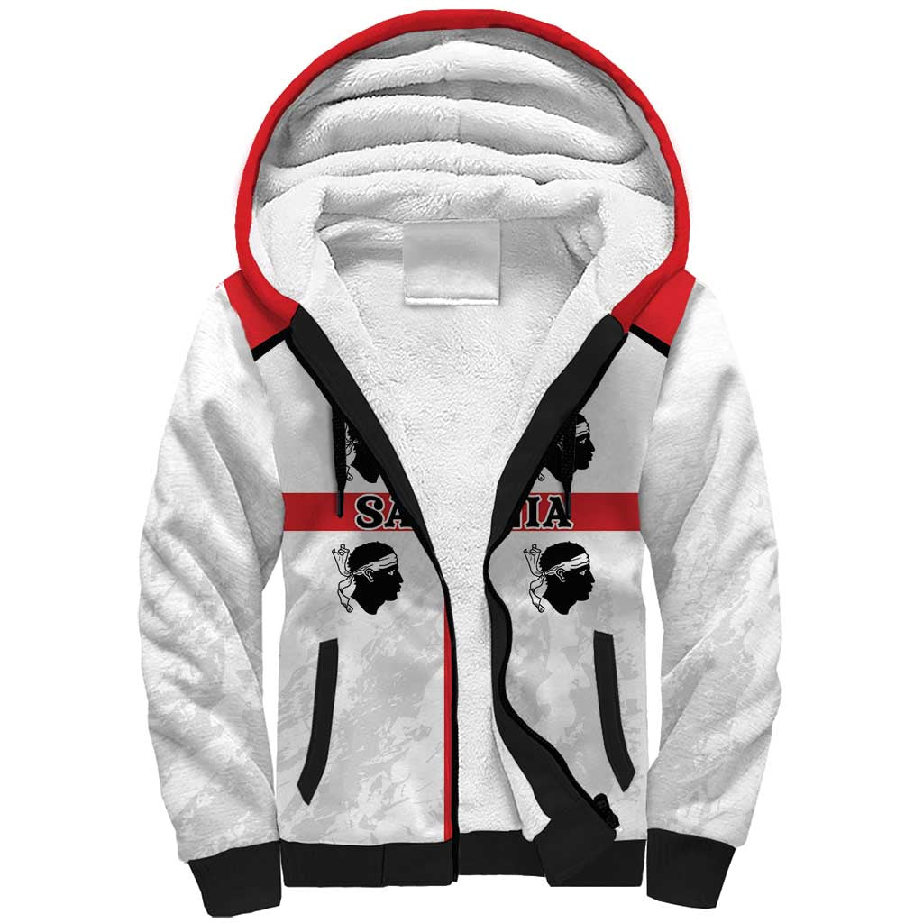 Personalized Sardinia Sherpa Hoodie Flag Style
