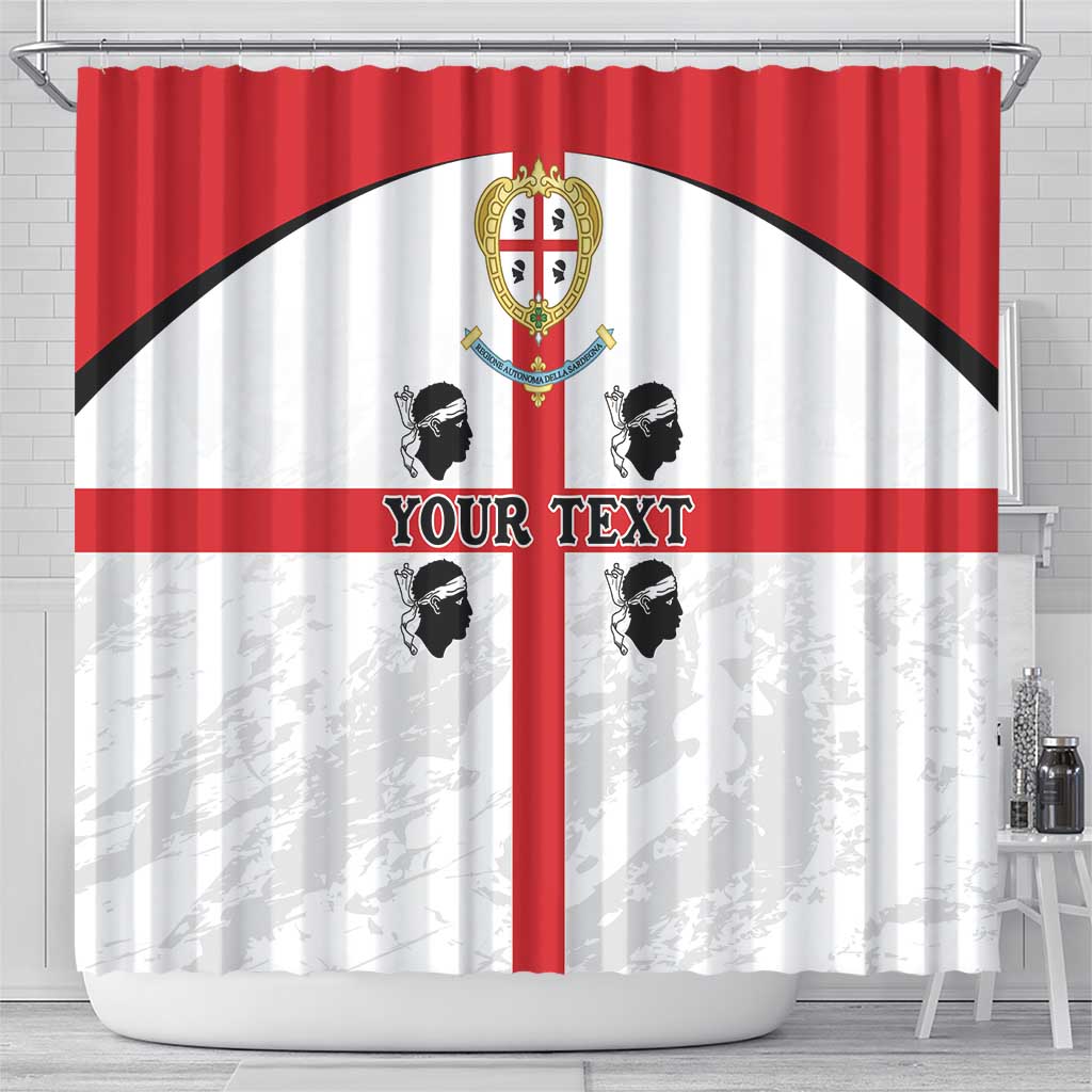 Personalized Sardinia Shower Curtain Flag Style
