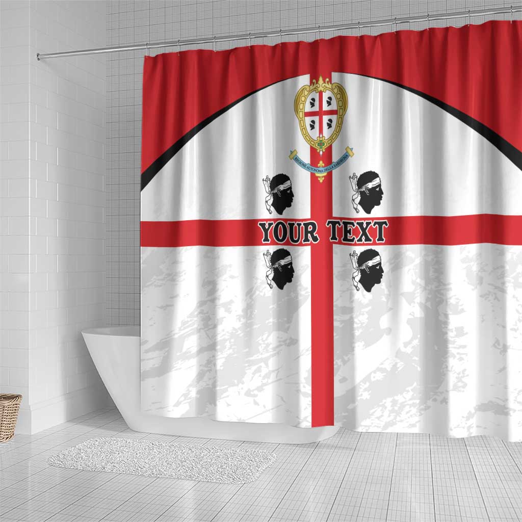 Personalized Sardinia Shower Curtain Flag Style