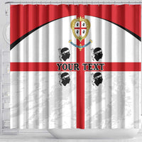Personalized Sardinia Shower Curtain Flag Style