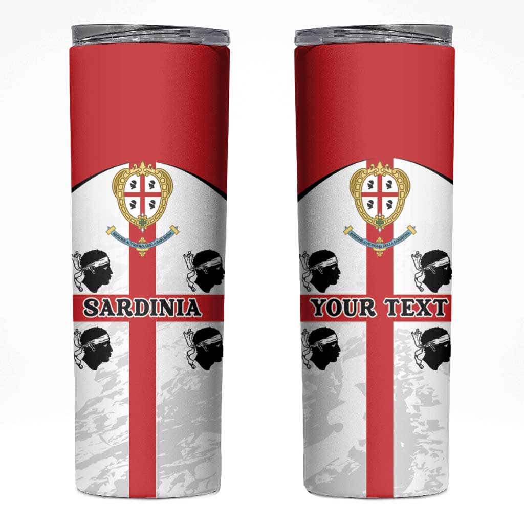 Personalized Sardinia Skinny Tumbler Flag Style