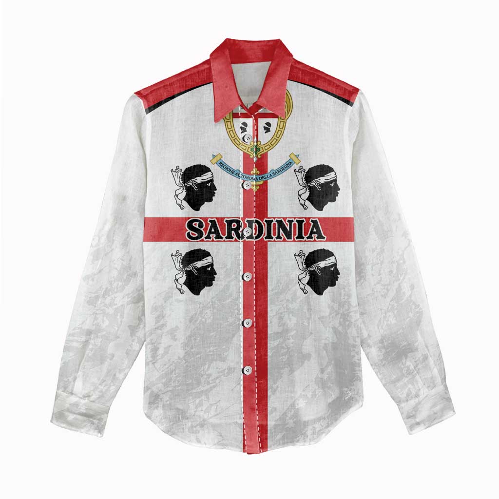 Personalized Sardinia Women Casual Shirt Flag Style