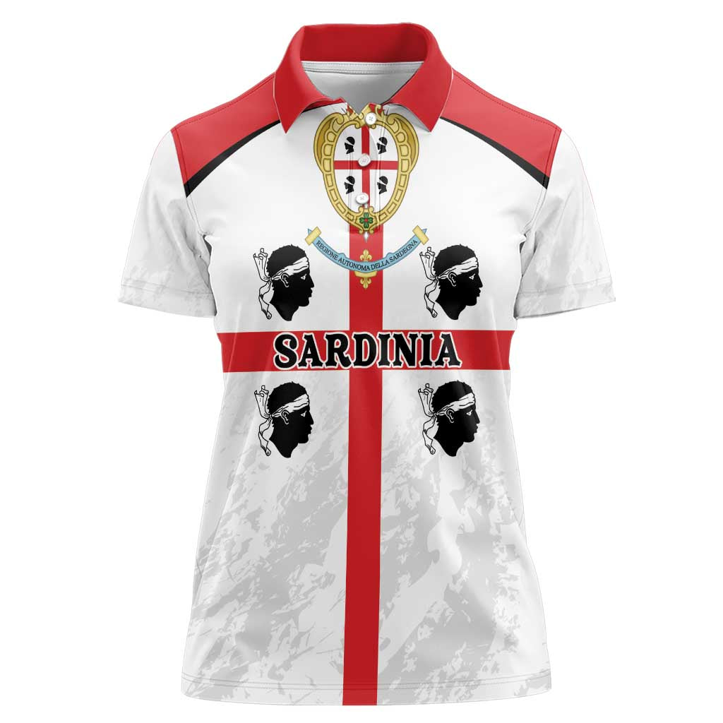 Personalized Sardinia Women Polo Shirt Flag Style