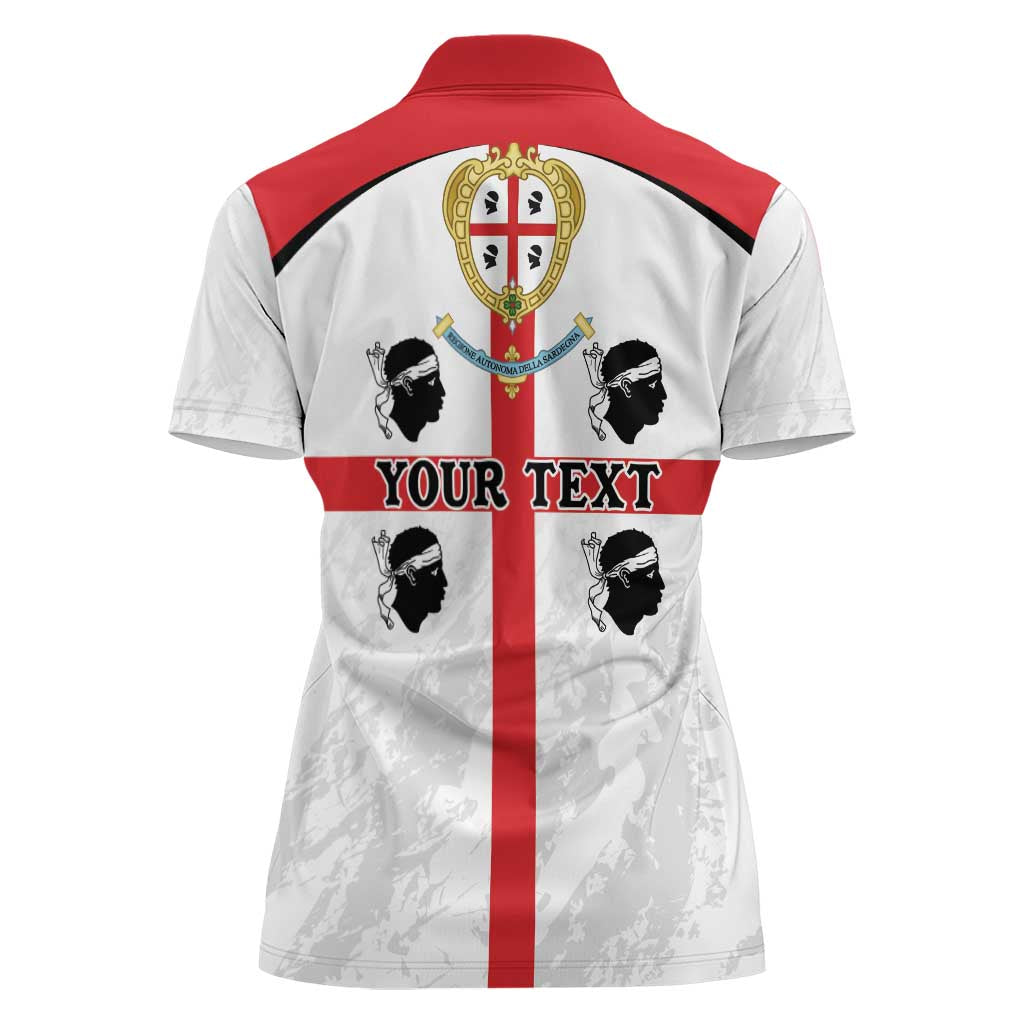 Personalized Sardinia Women Polo Shirt Flag Style