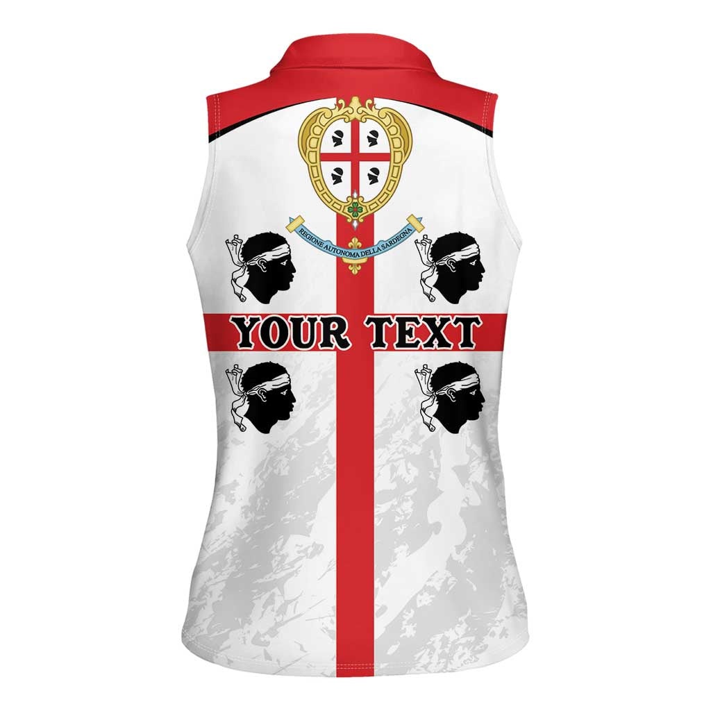 Personalized Sardinia Women Sleeveless Polo Shirt Flag Style