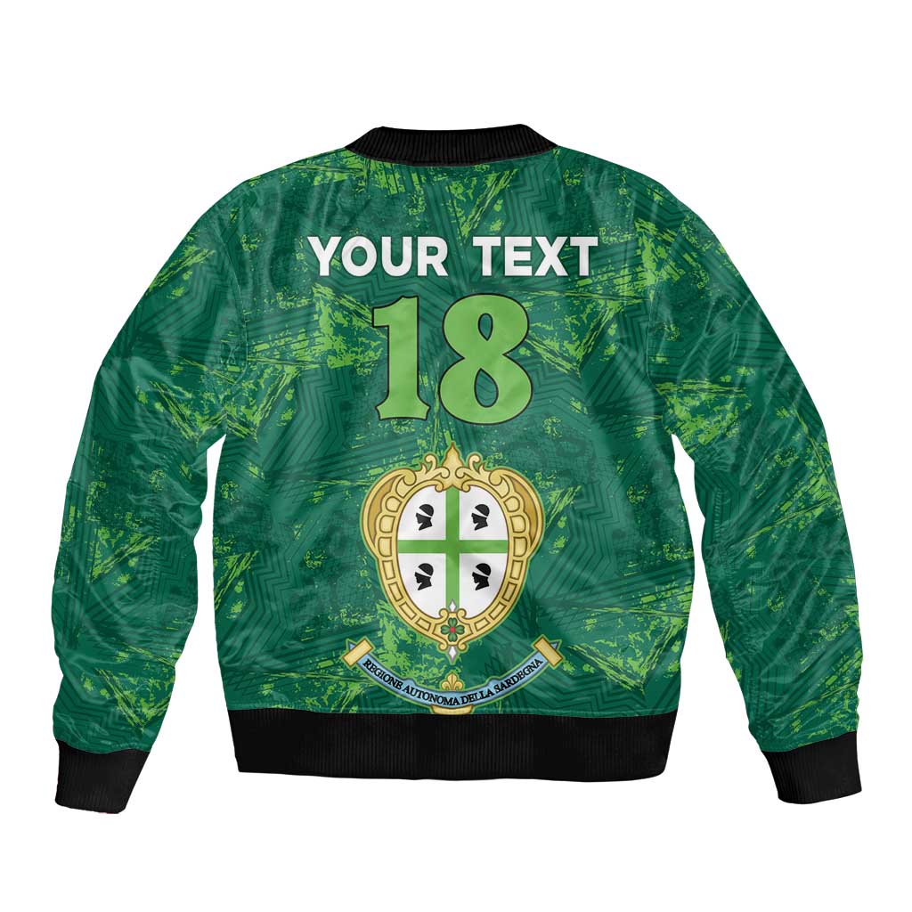 Custom Sardinia Football Bomber Jacket Natzionale sarda de Bocia