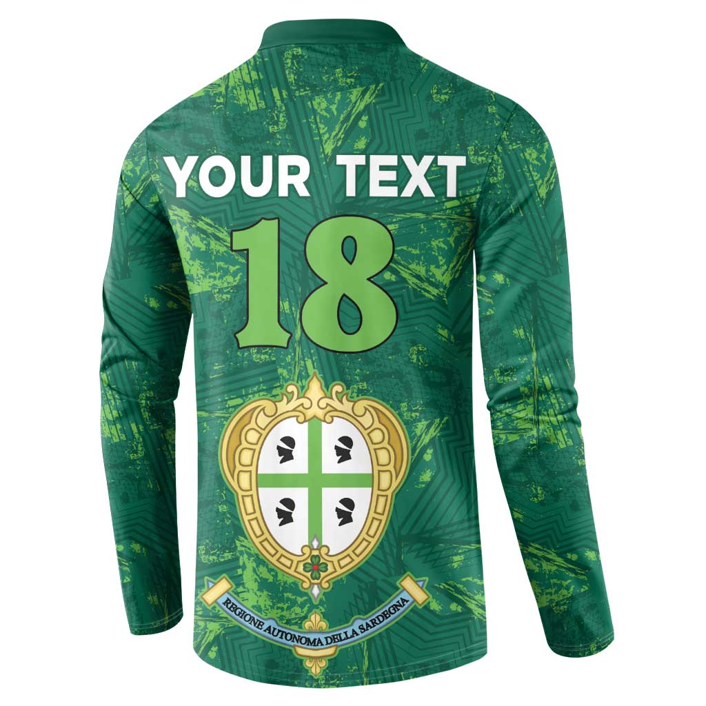 Custom Sardinia Football Button Sweatshirt Natzionale sarda de Bocia