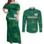 Custom Sardinia Football Couples Matching Off Shoulder Maxi Dress and Long Sleeve Button Shirt Natzionale sarda de Bocia