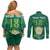 Custom Sardinia Football Couples Matching Off Shoulder Short Dress and Long Sleeve Button Shirt Natzionale sarda de Bocia
