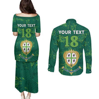 Custom Sardinia Football Couples Matching Puletasi and Long Sleeve Button Shirt Natzionale sarda de Bocia