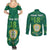 Custom Sardinia Football Couples Matching Summer Maxi Dress and Long Sleeve Button Shirt Natzionale sarda de Bocia