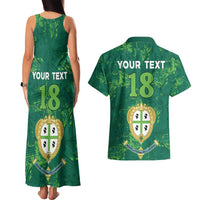 Custom Sardinia Football Couples Matching Tank Maxi Dress and Hawaiian Shirt Natzionale sarda de Bocia