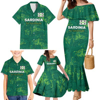 Custom Sardinia Football Family Matching Mermaid Dress and Hawaiian Shirt Natzionale sarda de Bocia