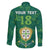 Custom Sardinia Football Family Matching Off The Shoulder Long Sleeve Dress and Hawaiian Shirt Natzionale sarda de Bocia