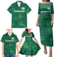 Custom Sardinia Football Family Matching Puletasi and Hawaiian Shirt Natzionale sarda de Bocia