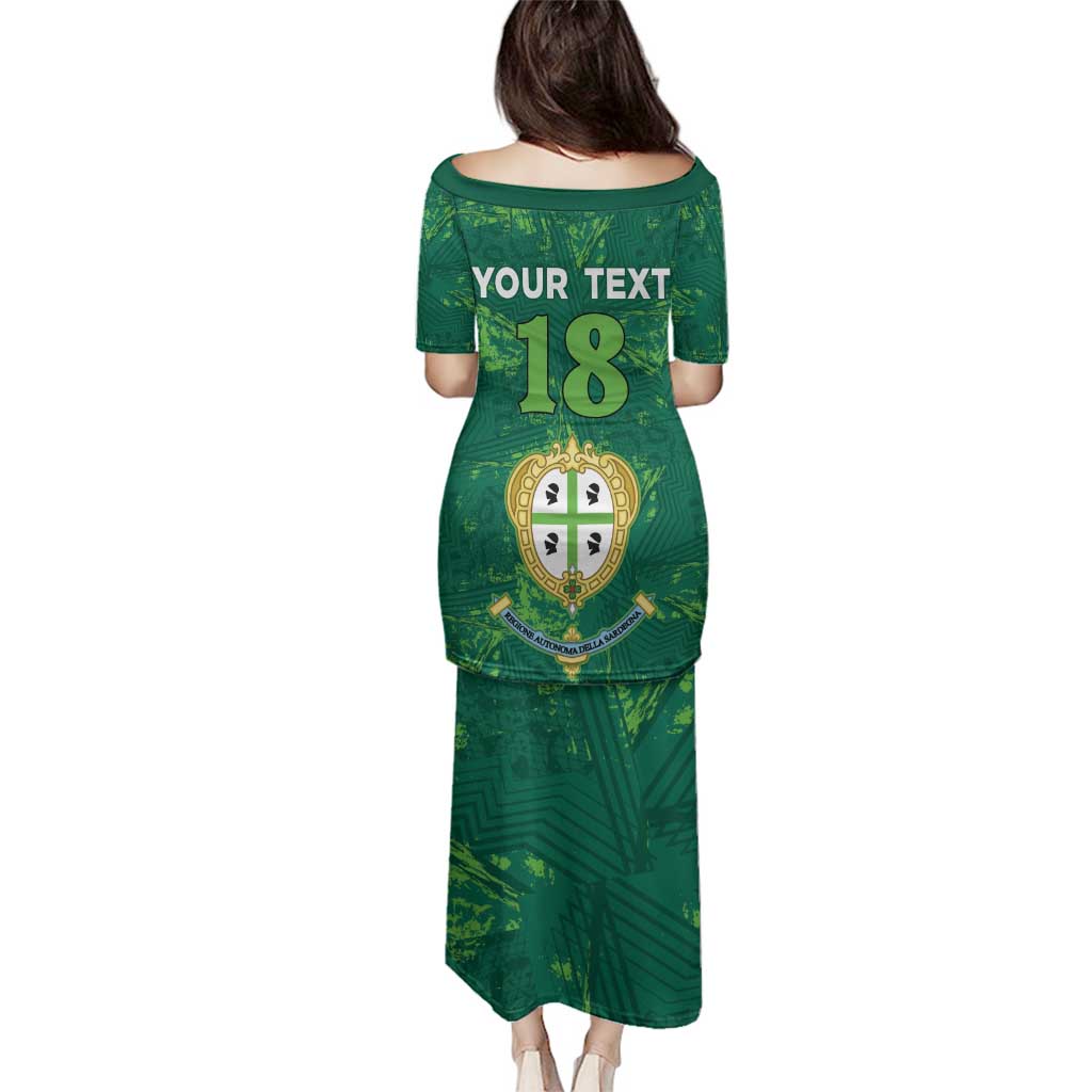 Custom Sardinia Football Family Matching Puletasi and Hawaiian Shirt Natzionale sarda de Bocia