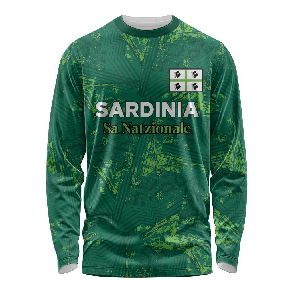 Custom Sardinia Football Long Sleeve Shirt Natzionale sarda de Bocia
