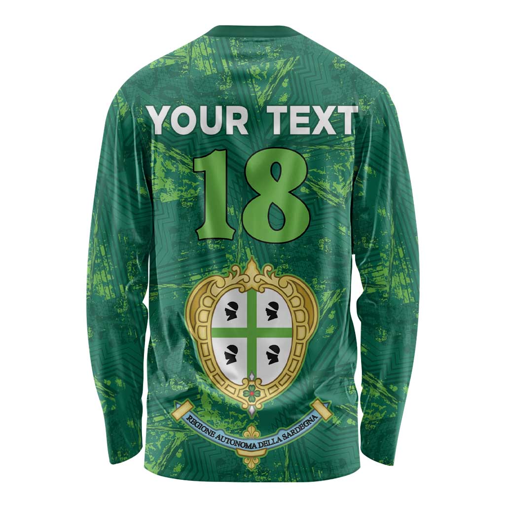 Custom Sardinia Football Long Sleeve Shirt Natzionale sarda de Bocia