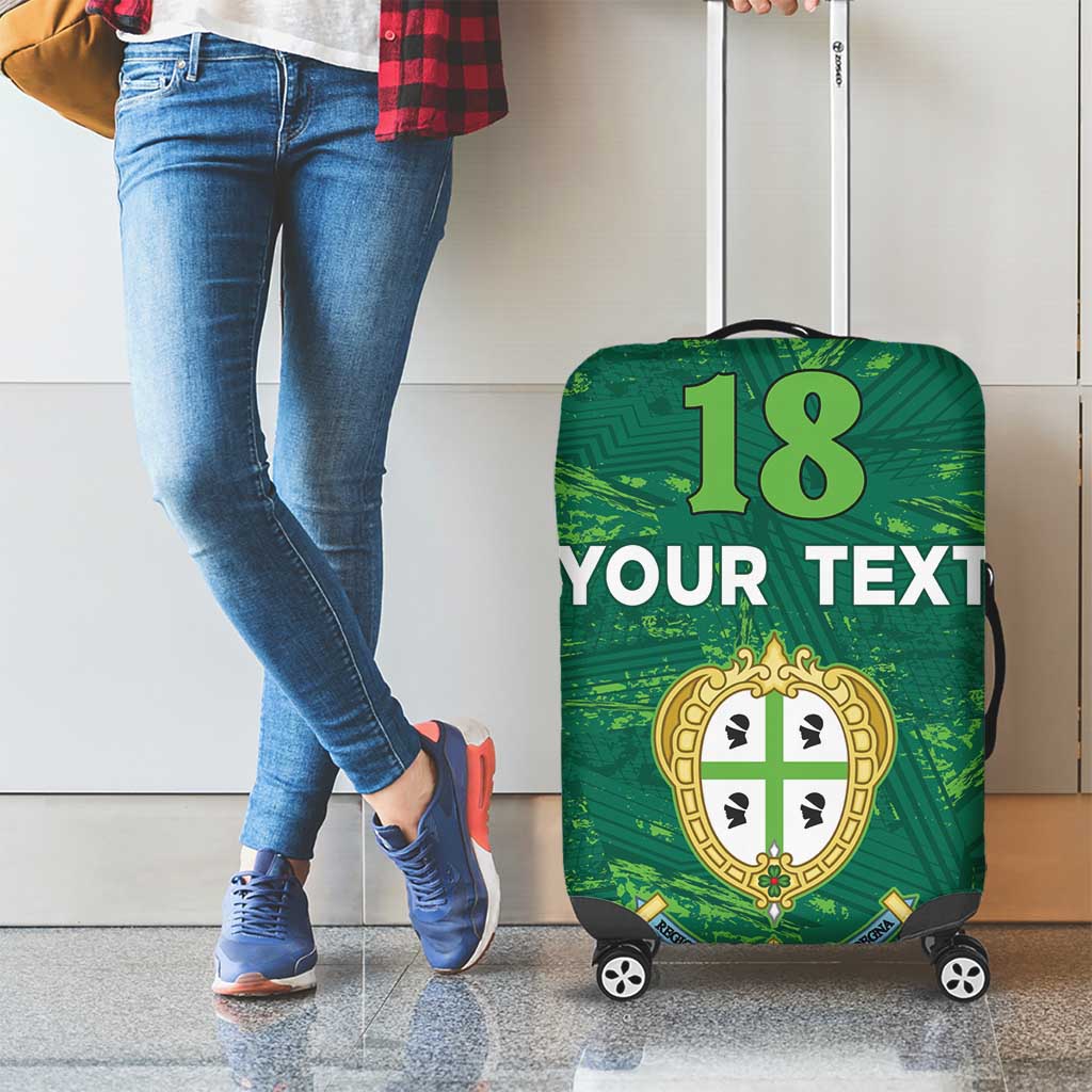 Custom Sardinia Football Luggage Cover Natzionale sarda de Bocia