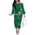 Custom Sardinia Football Off The Shoulder Long Sleeve Dress Natzionale sarda de Bocia