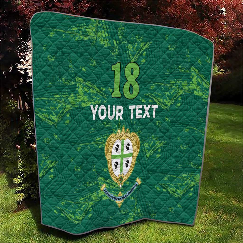 Custom Sardinia Football Quilt Natzionale sarda de Bocia