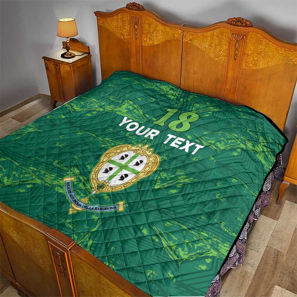 Custom Sardinia Football Quilt Natzionale sarda de Bocia