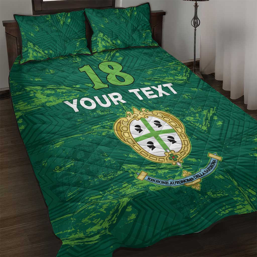 Custom Sardinia Football Quilt Bed Set Natzionale sarda de Bocia