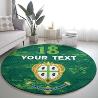 Custom Sardinia Football Round Carpet Natzionale sarda de Bocia