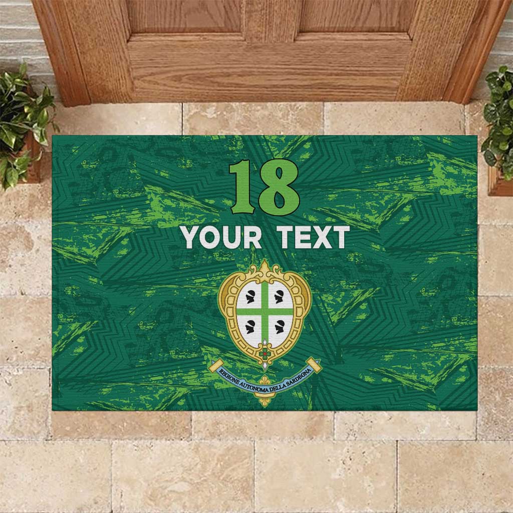 Custom Sardinia Football Rubber Doormat Natzionale sarda de Bocia