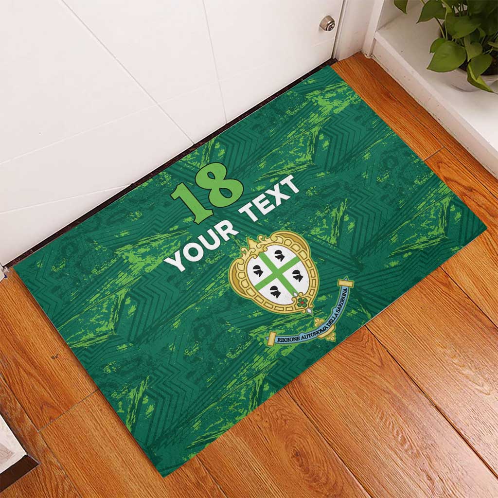 Custom Sardinia Football Rubber Doormat Natzionale sarda de Bocia