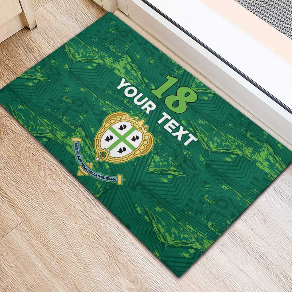 Custom Sardinia Football Rubber Doormat Natzionale sarda de Bocia