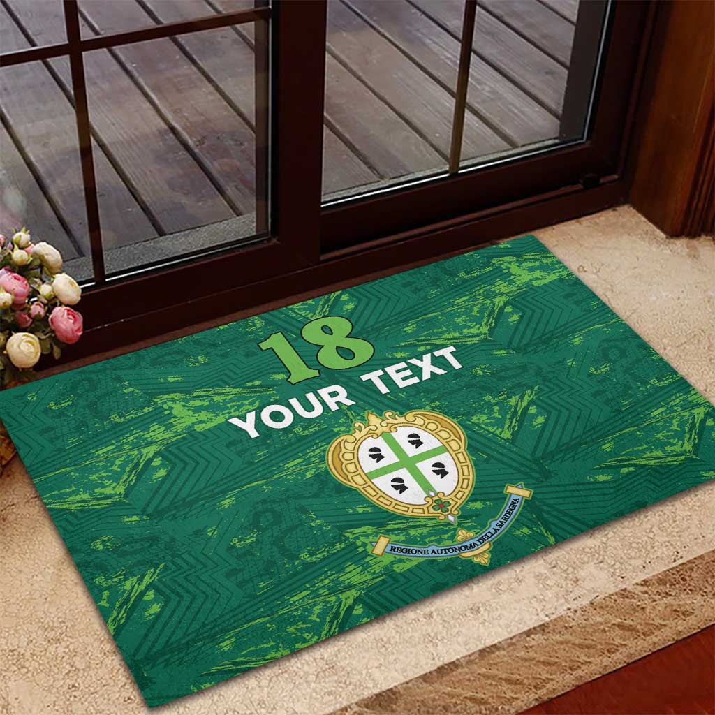 Custom Sardinia Football Rubber Doormat Natzionale sarda de Bocia